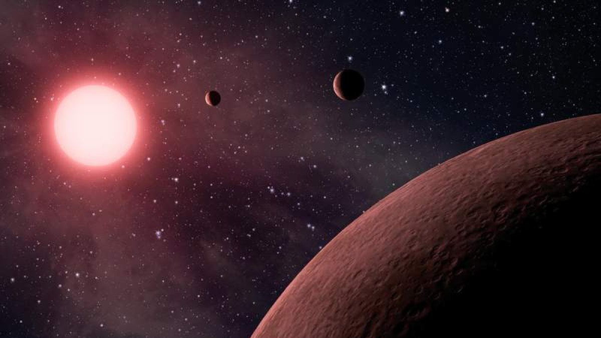 Reproducción de una imagen artística sin fecha cedida por la Nasa que muestra el sistema planetario. NASA