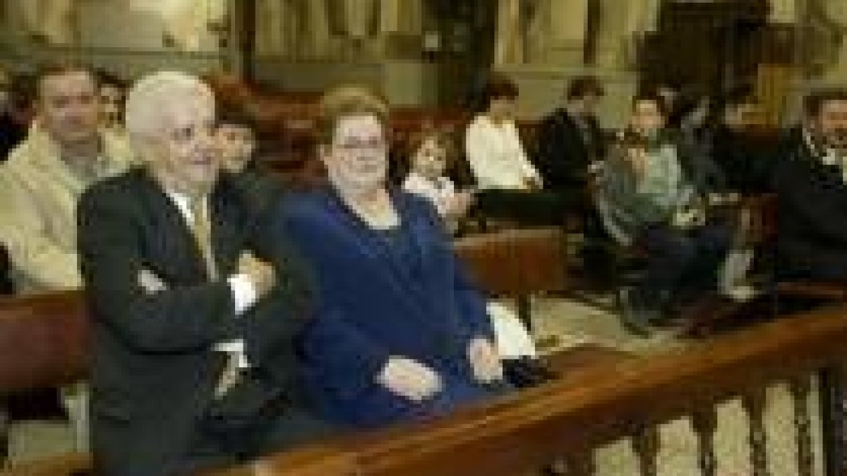 Un momento de la celebración de las bodas de oro en San Claudio