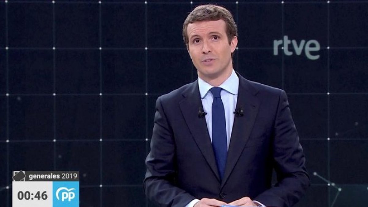 Casado, en el debate.