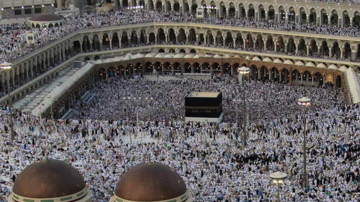 Vista general de la Gran Mezquita de Haram Sharif en La Meca (Arabia Saudí).