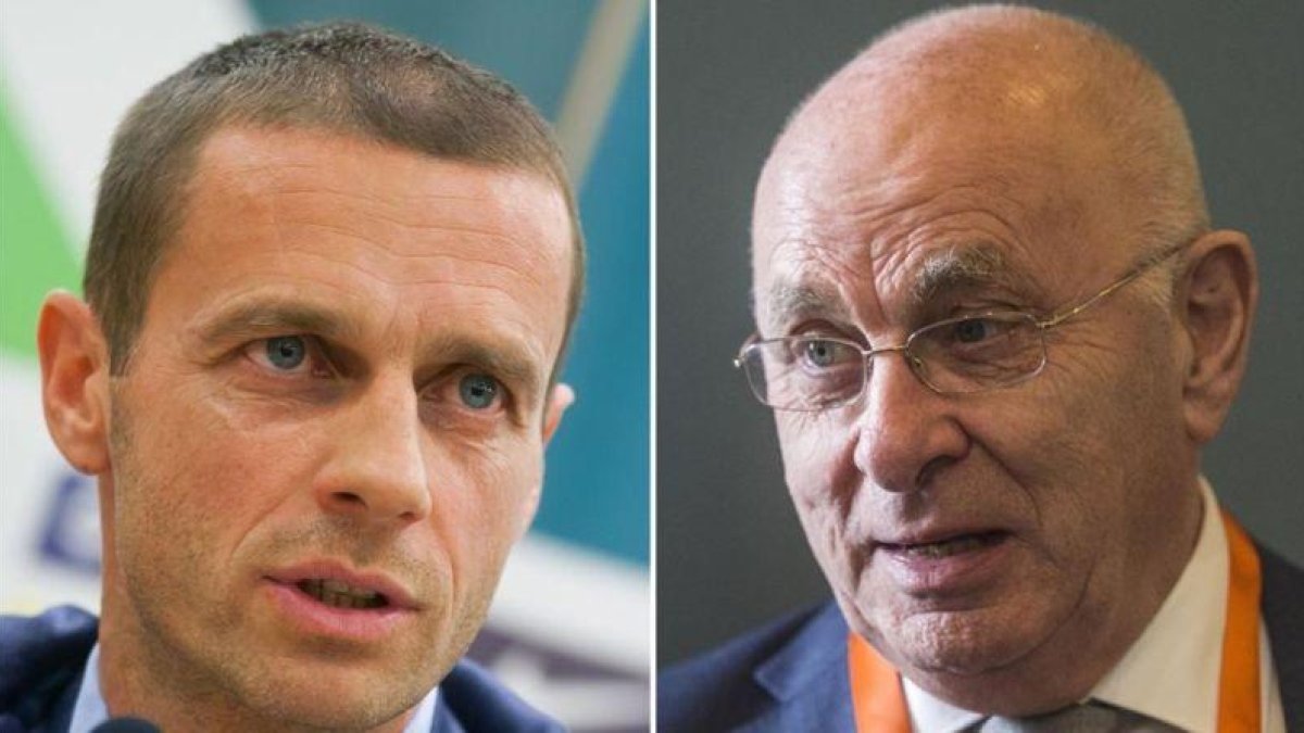 Aleksander Ceferin y Michael van Praag, aspirantes a presidir la UEFA.