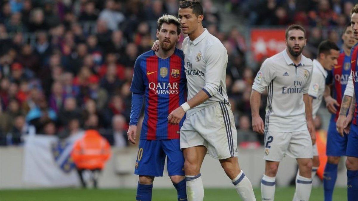 Messi y Cristiano Ronaldo, en diciembre del año pasado.