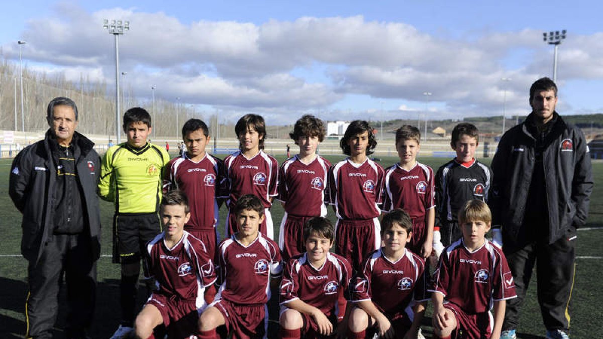 Formación de la selección de León sub 12.