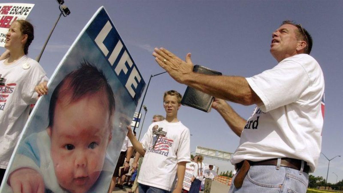 Asociación antiaborto protesta por el derecho a la vida en una imagen de archivo.