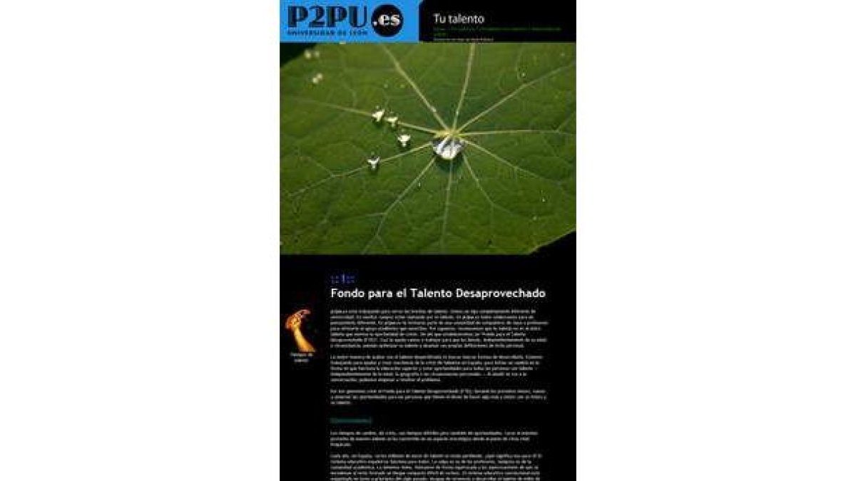 La dirección www.p2pu.es está operativa desde ayer.