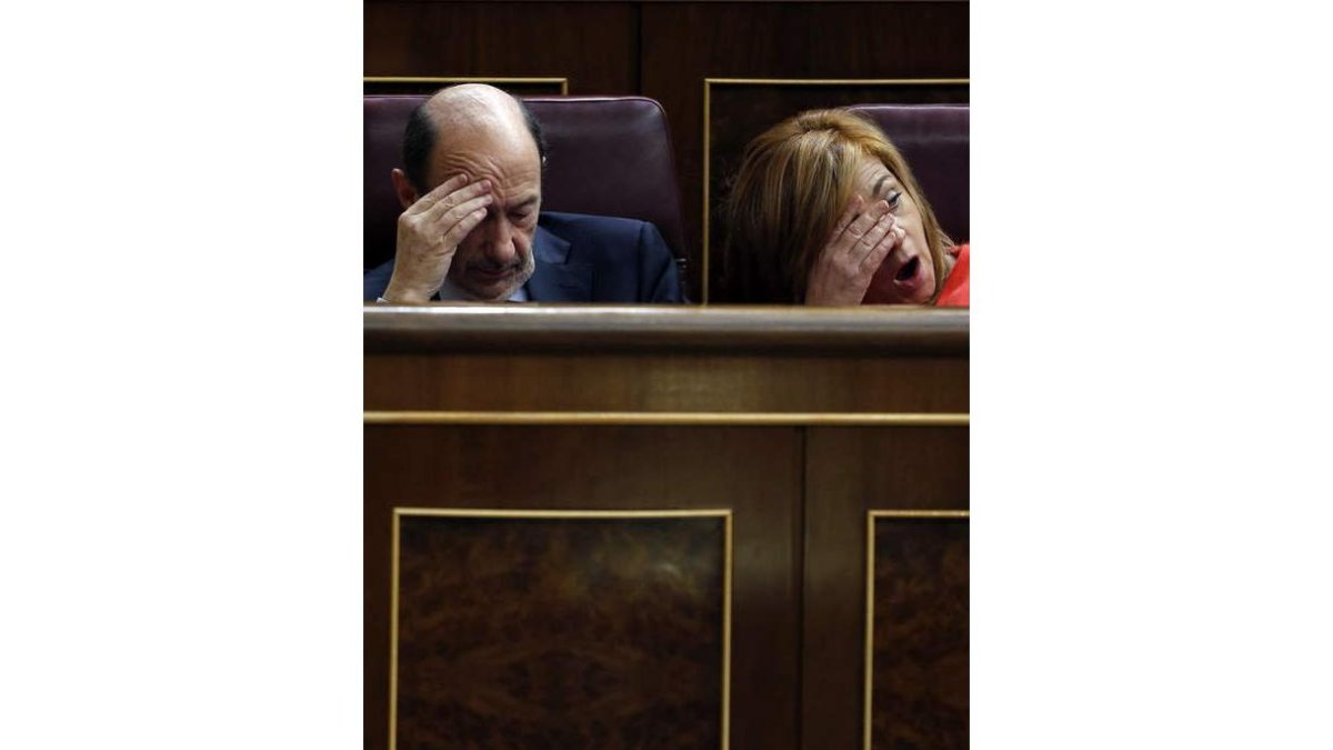 Alfredo Pérez Rubalcaba y Soraya Rodríguez.