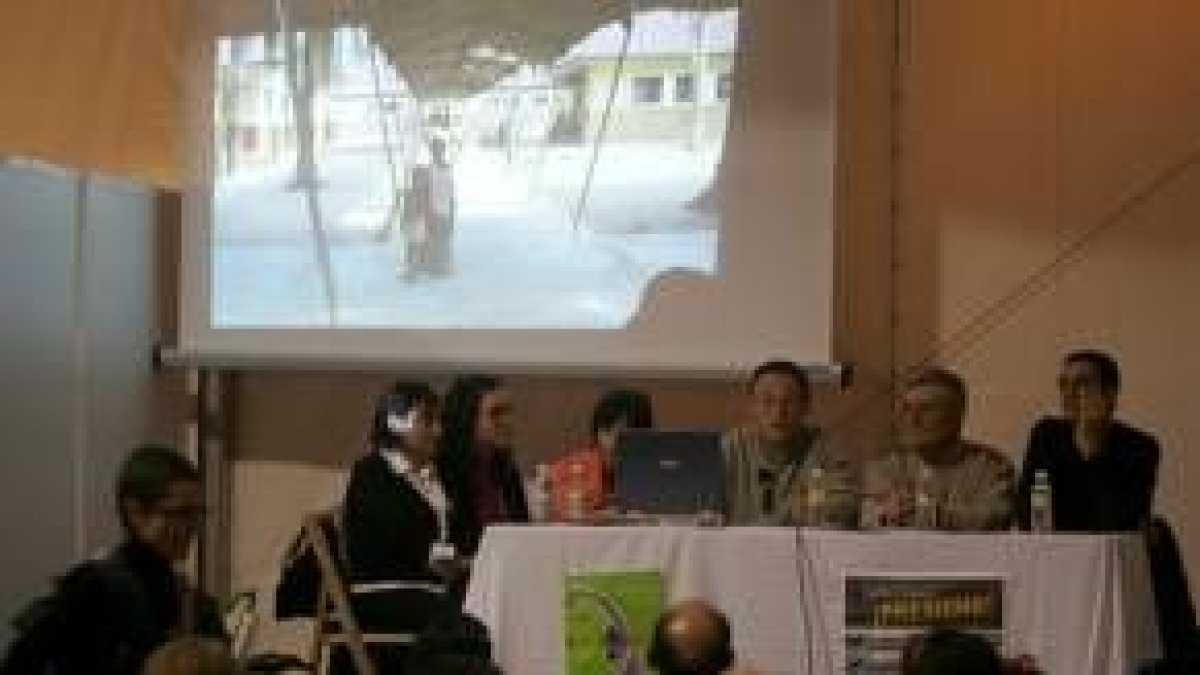 Imagen del interior de la carpa situada en Fernando Miranda