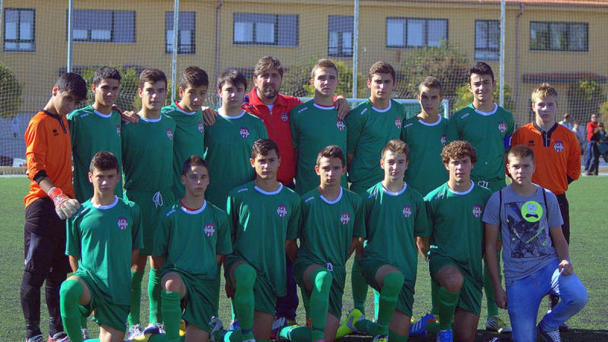 Formación del equipo del Puente Castro que lidera la Primera División Regional Cadete.