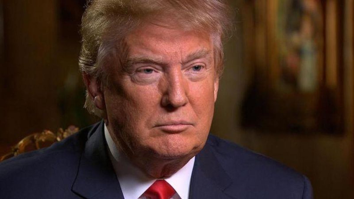 Donald Trump, durante la entrevista en la cadena CBS, este domingo.