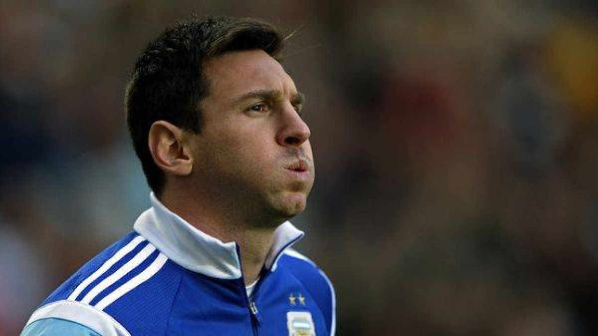 Leo Messi, antes de comenzar el amistoso Argentina-Eslovenia, el pasado 7 de junio.