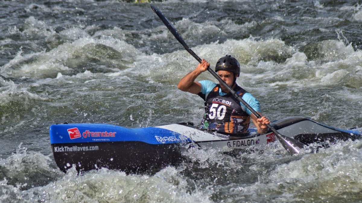 La actuación de Guillermo Fidalgo en la tercera prueba de la Copa de España de Descenso en Aguas Bravas de 2023. DL