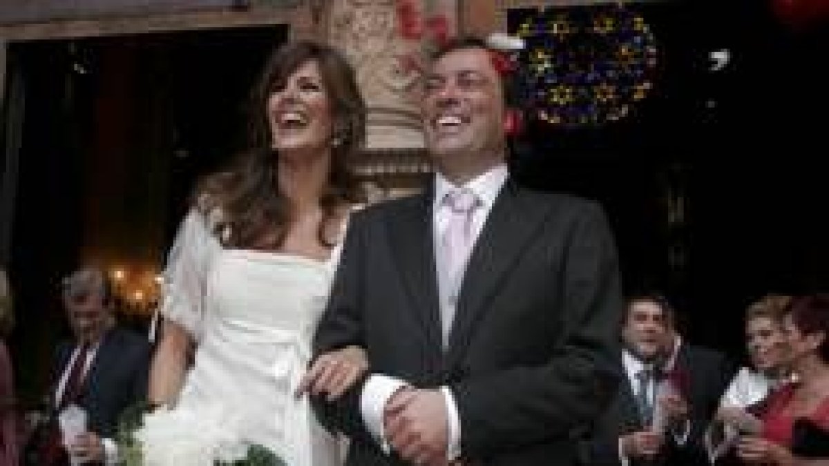 Marta Llompart y Manuel Quijano, muy sonrientes