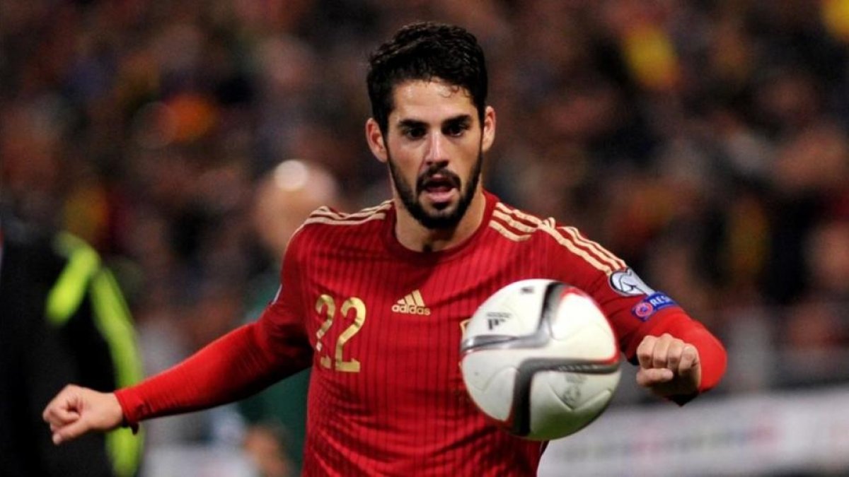 Isco, en un partido de la selección española.
