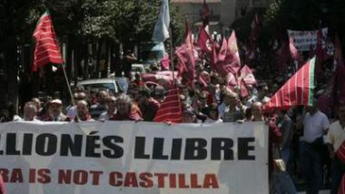 Última movilización en León, en el 2007, a favor de la autonomía leonesa.