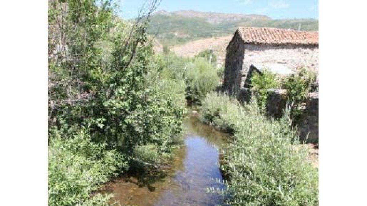 Vista parcial de un pueblo omañés.
