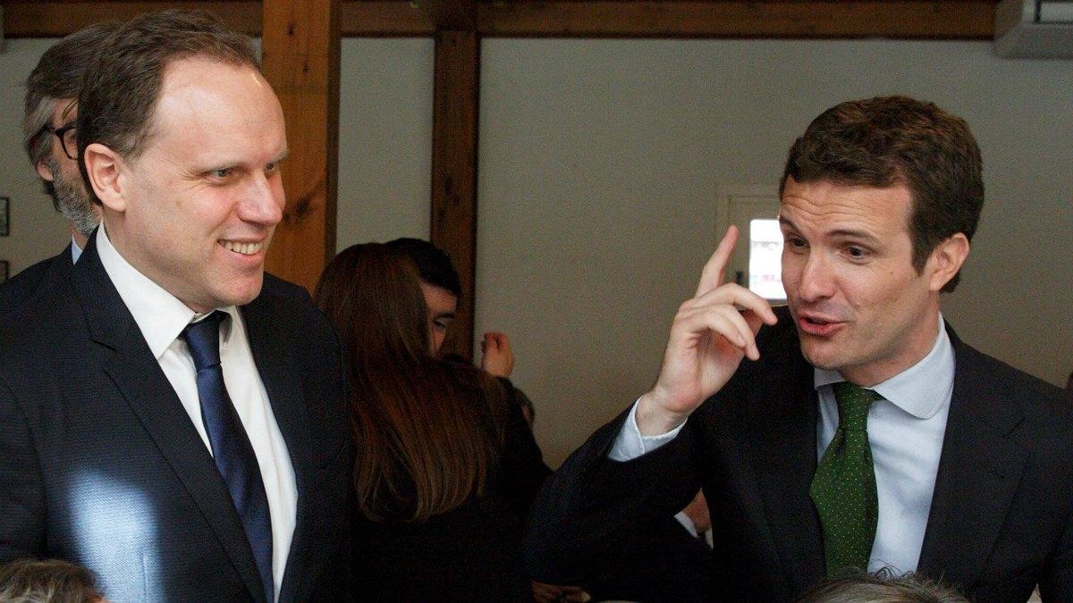Lacalle y Casado, la semana pasada.