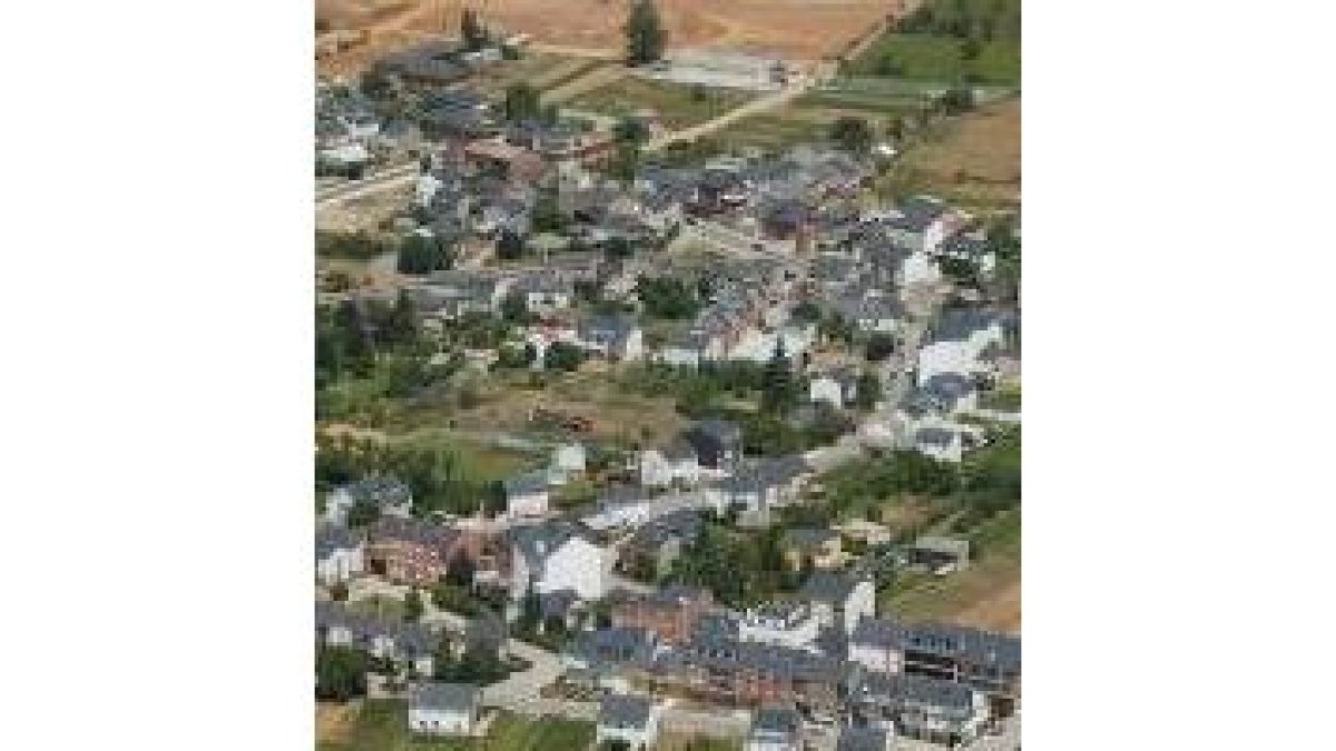Vista área de Camponaraya, el municipio que más crece