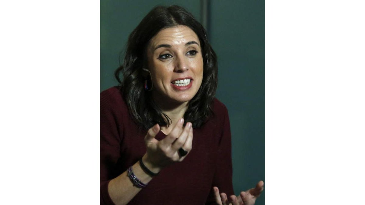 La jefa de gabinete de Iglesias, Irene Montero. SERGIO BARRENECHEA