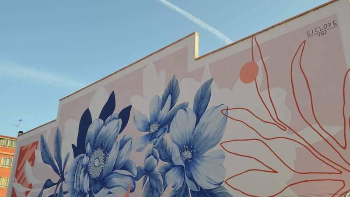 Uno de los grafitis que presiden La Bañeza y que convierten la ciudad en referente del arte urbano a nivel internacional. DL