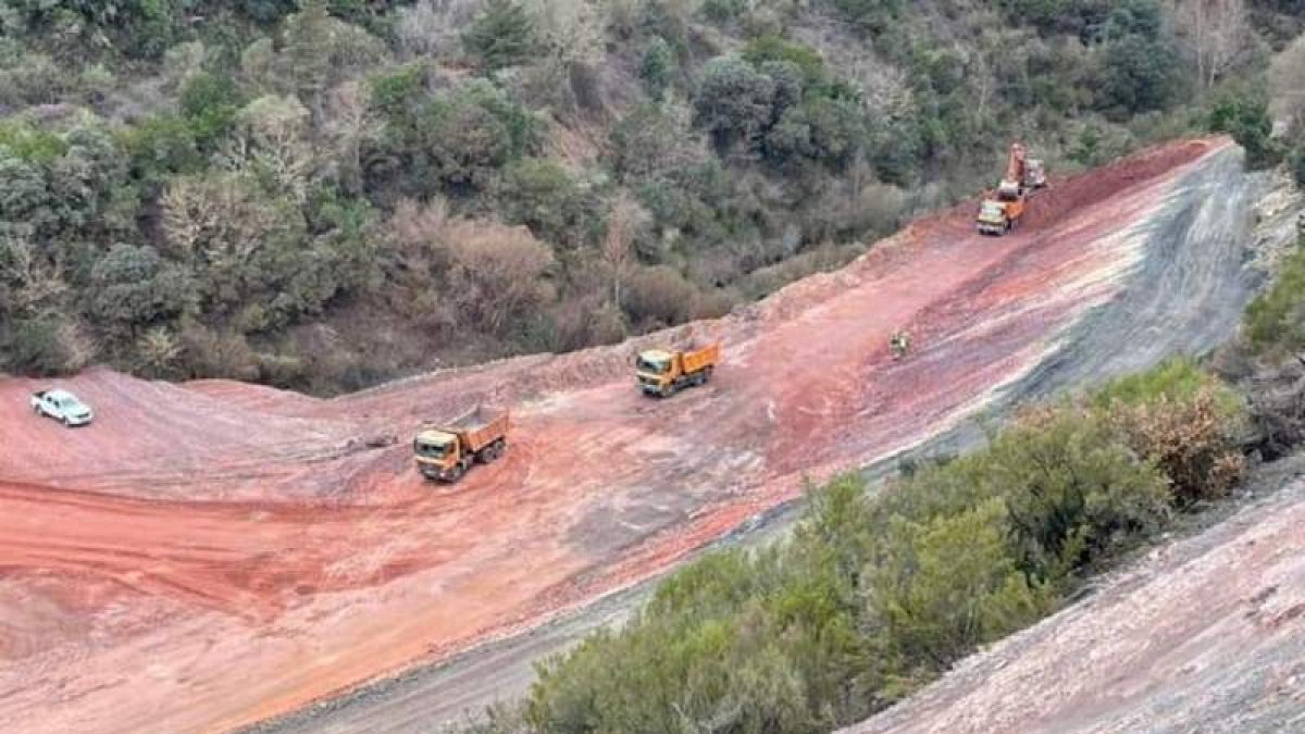 Zona que se está ejecutando en las obras de la Gran Corta. DL