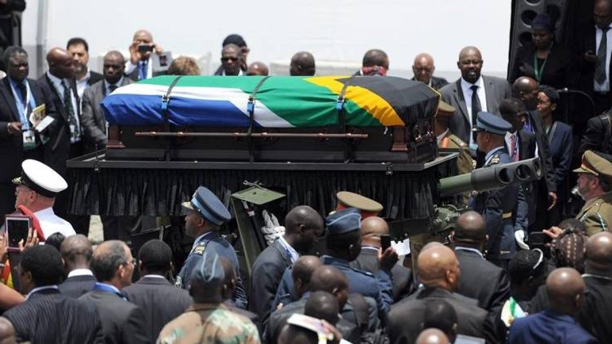 Una imagen del funeral de Nelson Mandela