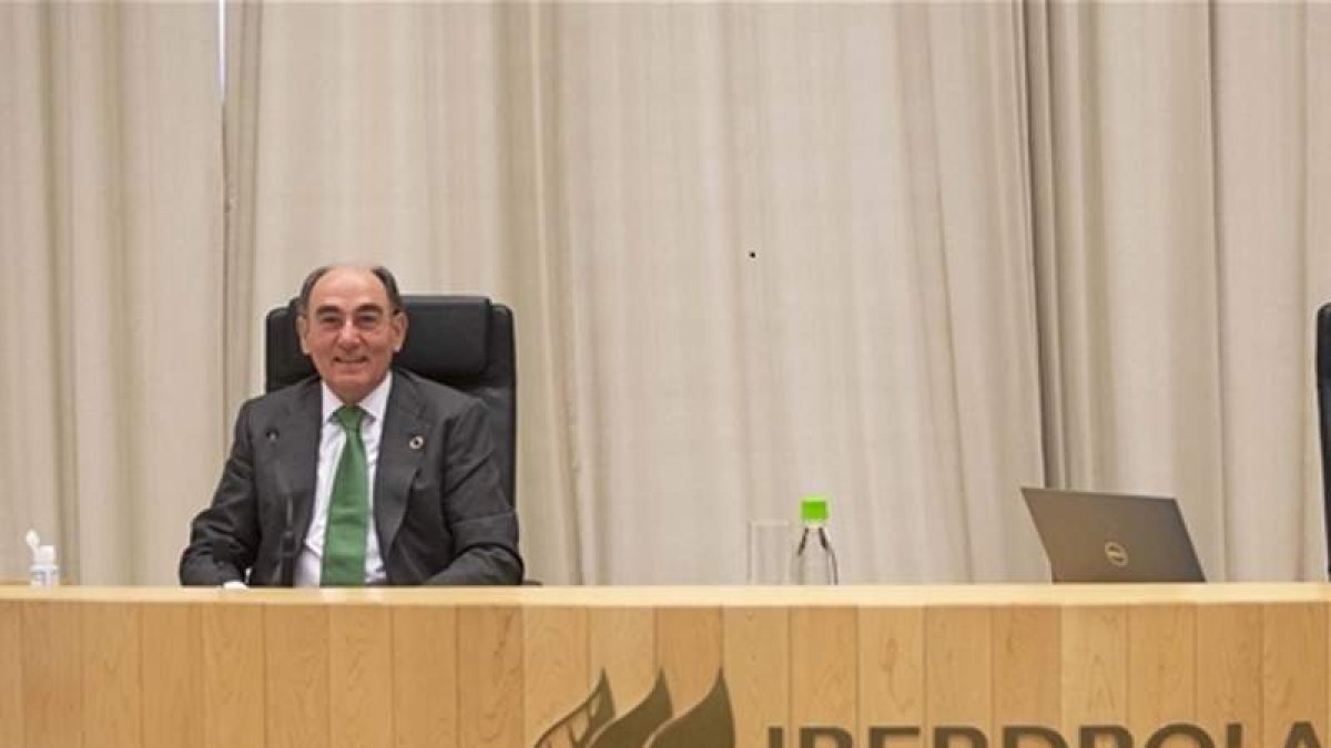 Ignacio Galán, presidente de Iberdrola, en la última junta. IBERDROLA