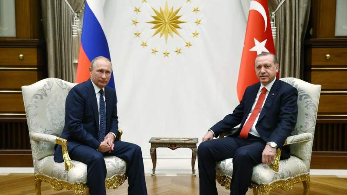El presidente ruso, Vladímir Putin y su homólogo turco, Recep Tayyip Erdogan. EFE