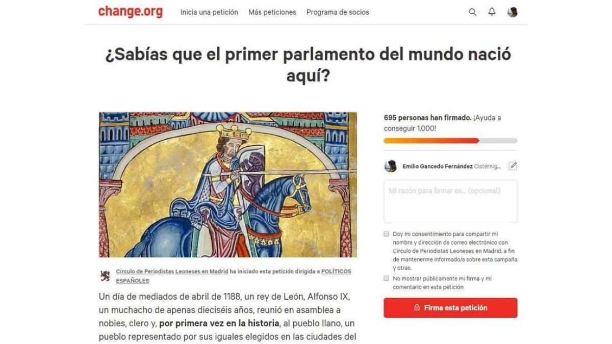 La petición puede firmarse y apoyarse en Change.org. DL