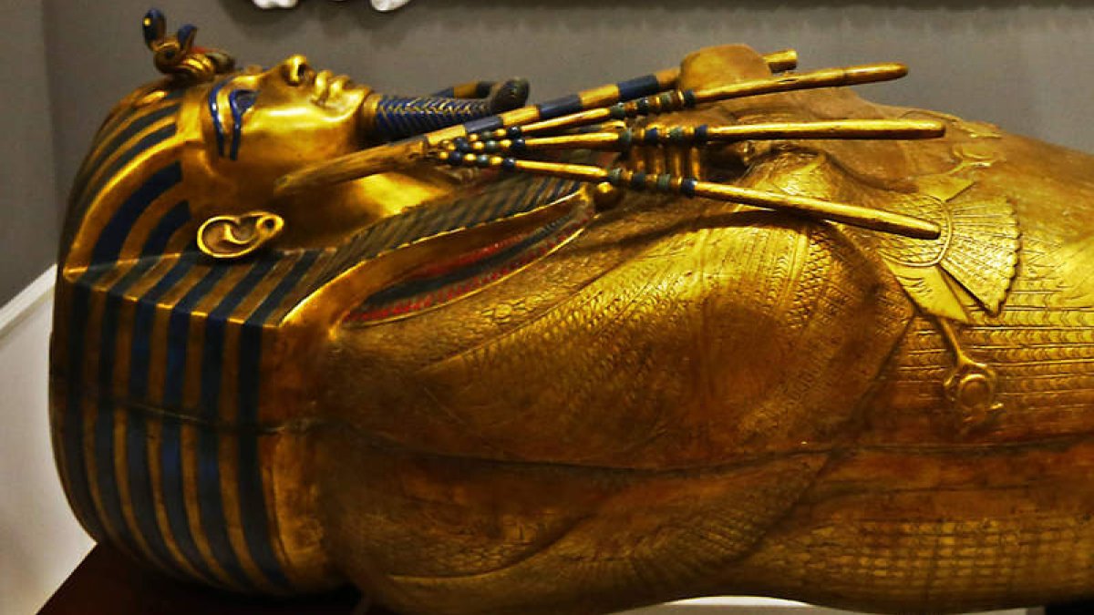 Réplica del sarcófago de Tutankamón en el Museo Liceo Egipcio de León. RAMIRO