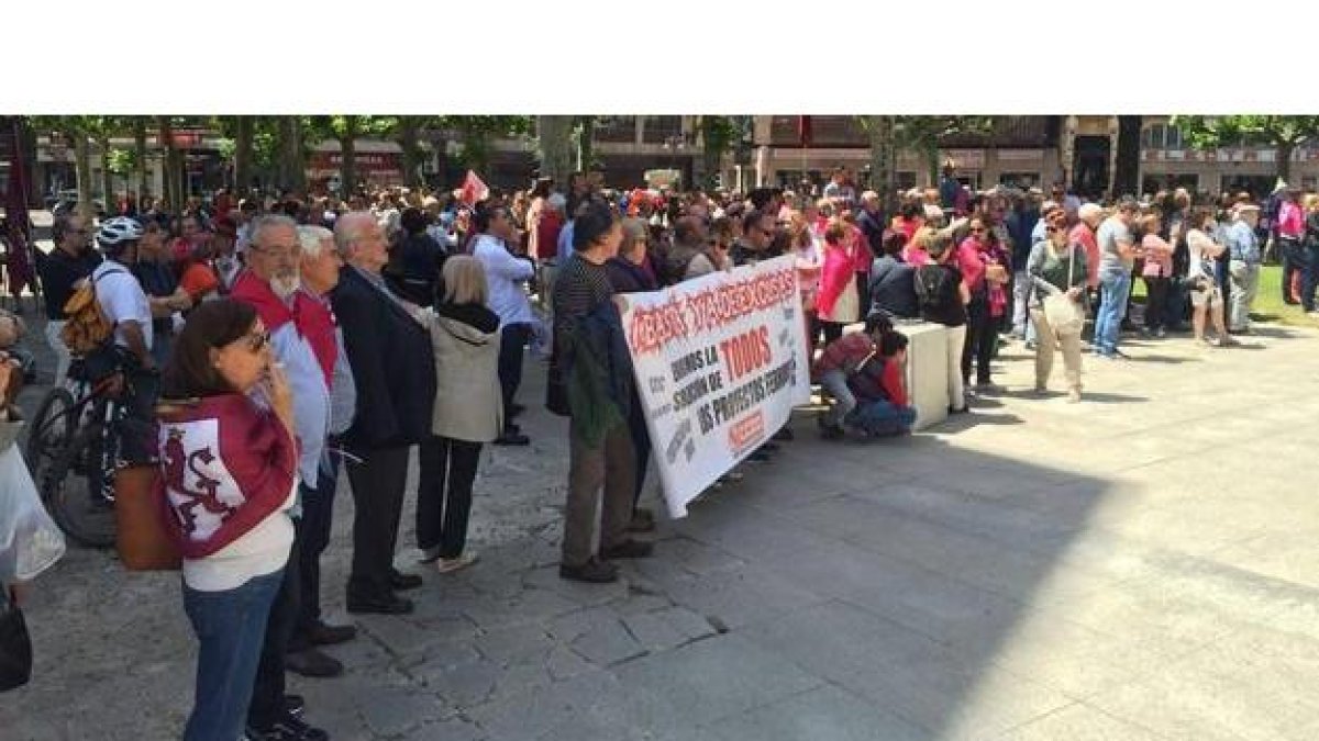 Manifestación contra el parón de Feve. Á.C.