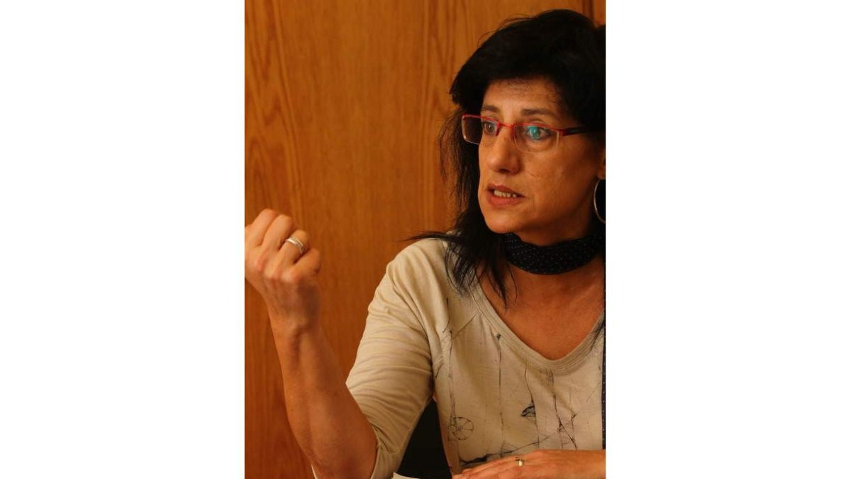 Teresa Gutiérrez, en un momento de la entrevista.