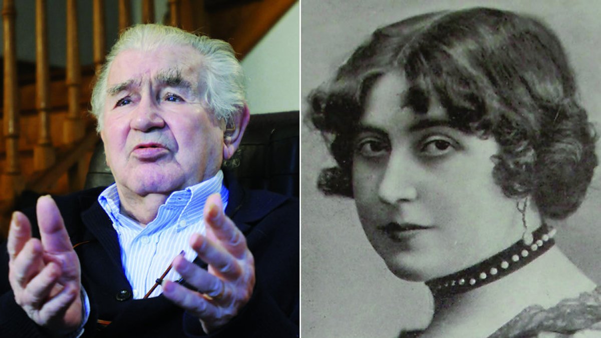 Los escritores leoneses Antonio Gamoneda y Concha Espina. J. CASARES - DL