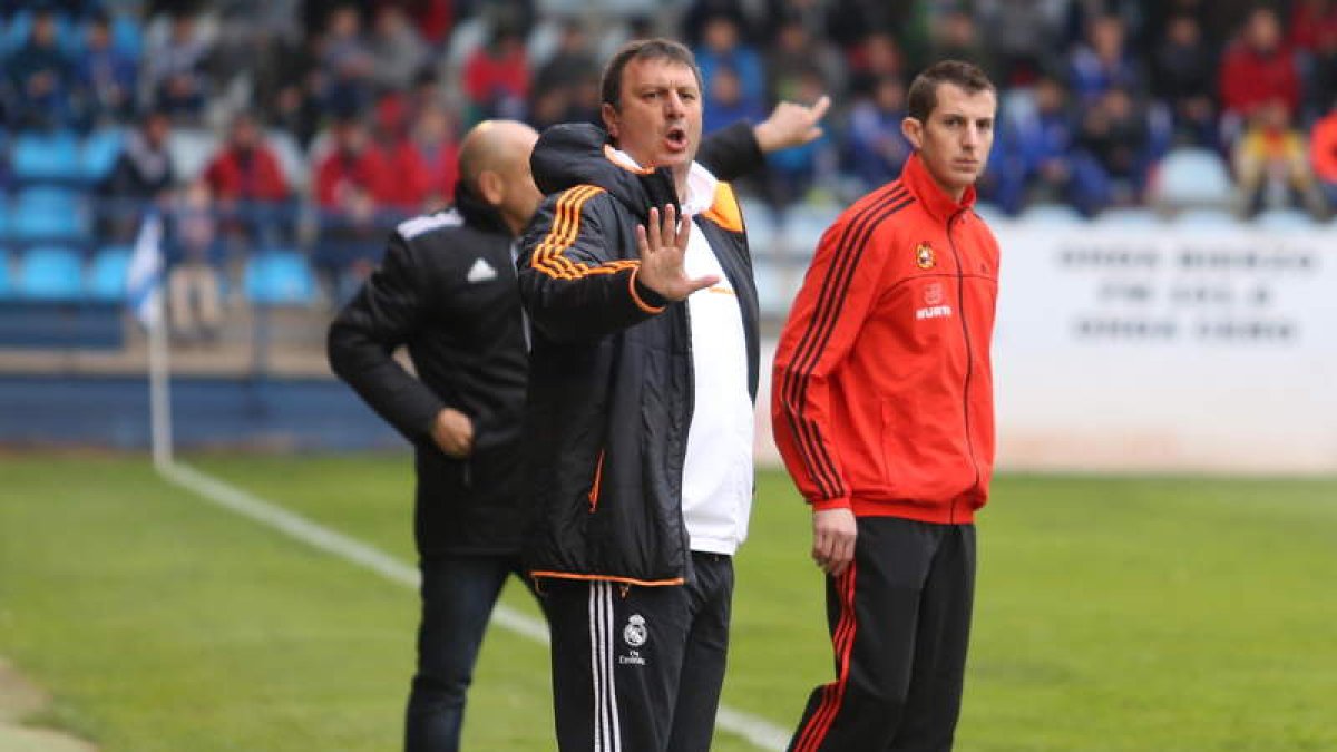 José Manuel Díaz, en su visita al Toralín con el Castilla en el mes de marzo