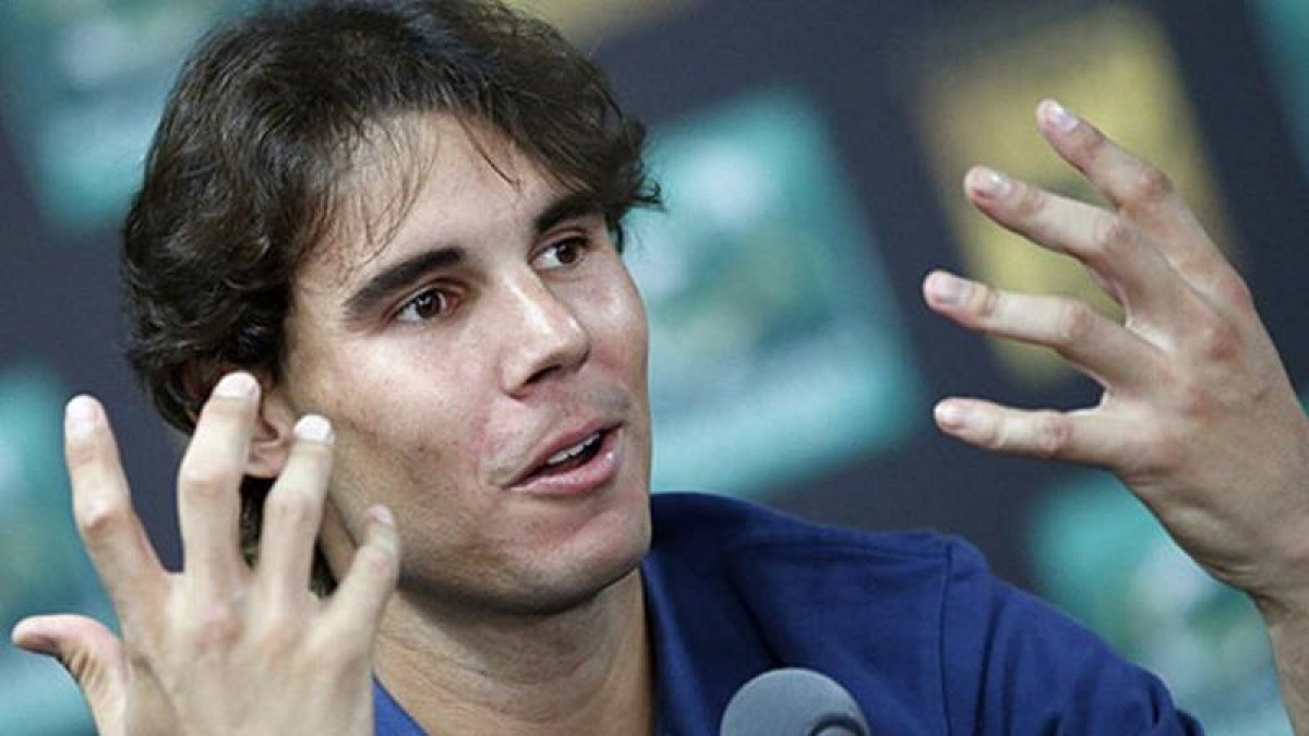 Rafael Nadal, durante la rueda de prensa que ha ofrecido antes de empezar a competir en París-Bercy.