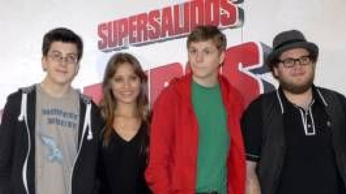 Los actores Christopher Mintz, Michelle Jenner, Michael Cera y Johan Hill