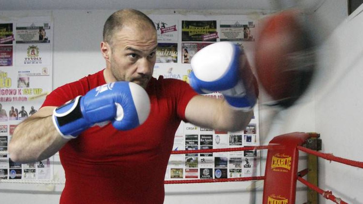 Manolo Martínez durante un entrenamiento