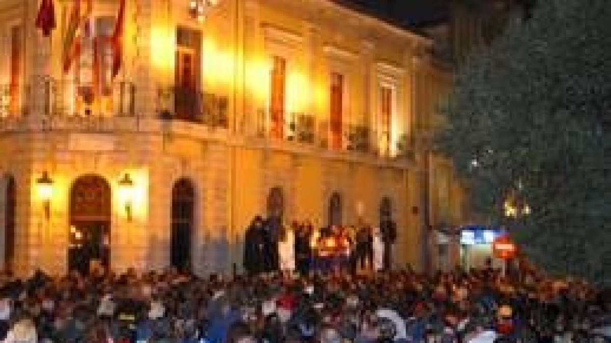 La plaza Mayor, durante el último entierro de la sardina, celebrado el 5 de marzo pasado