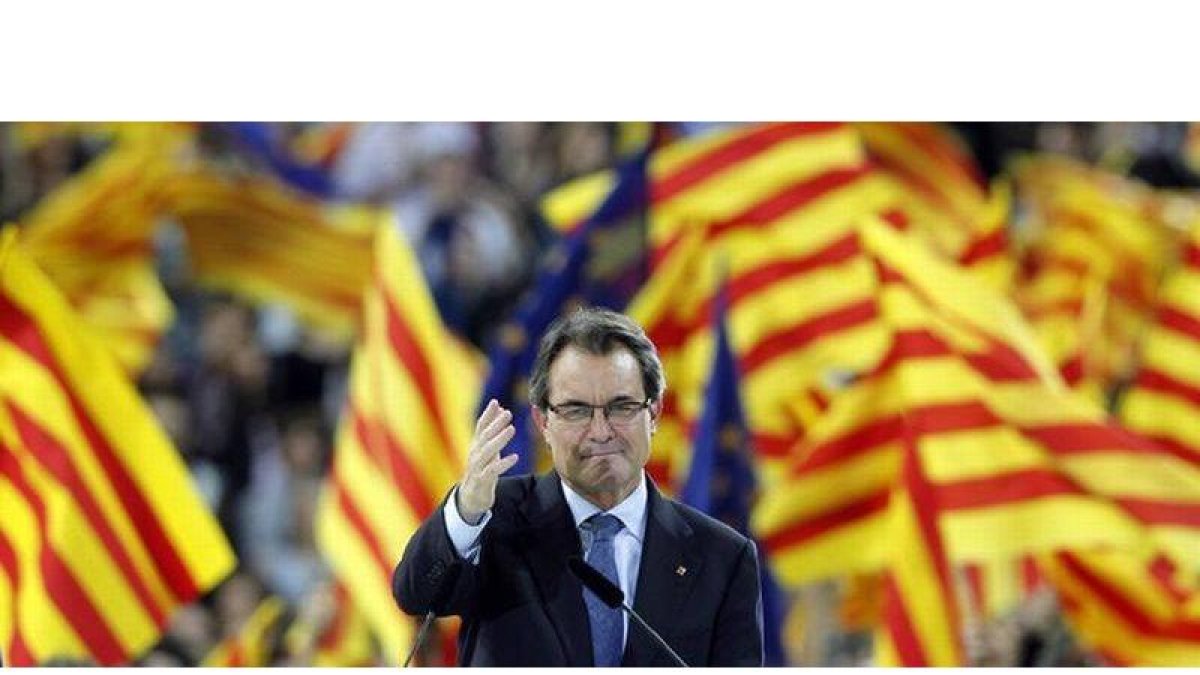 Artur Mas en el acto final de campaña.