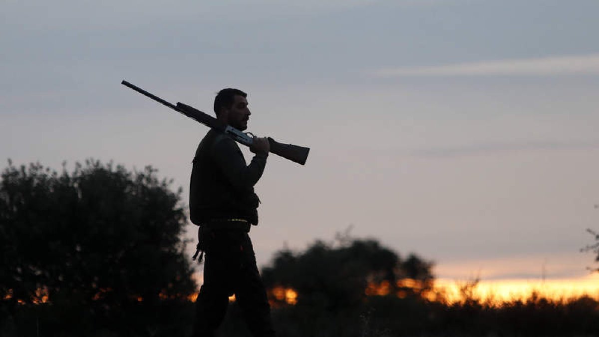 Un cazador, en una de las jornadas de caza menor de la pasada temporada. JESÚS F. SALVADORES