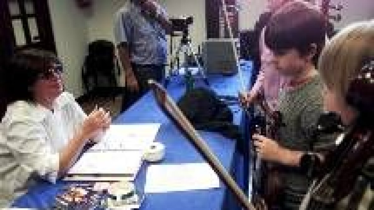 Un momento de las pruebas de selección para particiar en el espacio «Veo veo»