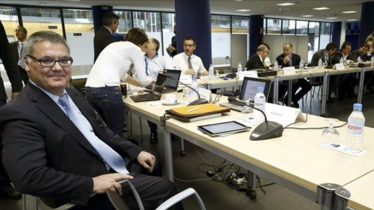 Francisco Roca, presidente de la ACB en una reciente asamblea de clubs