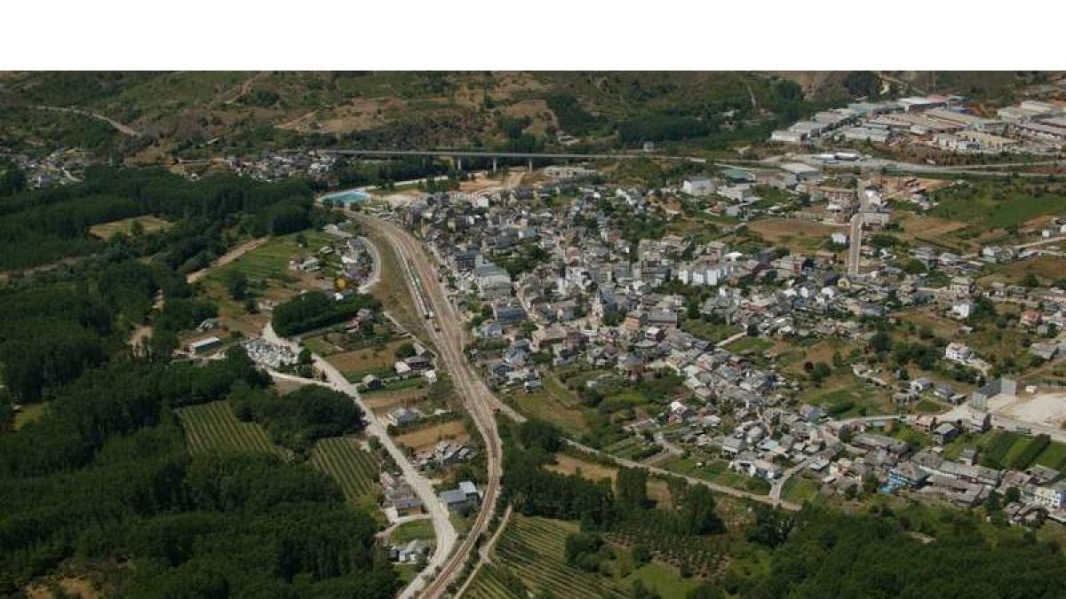 Vista aérea de Toral de los Vados, la misma que tendrán las aeronaves.