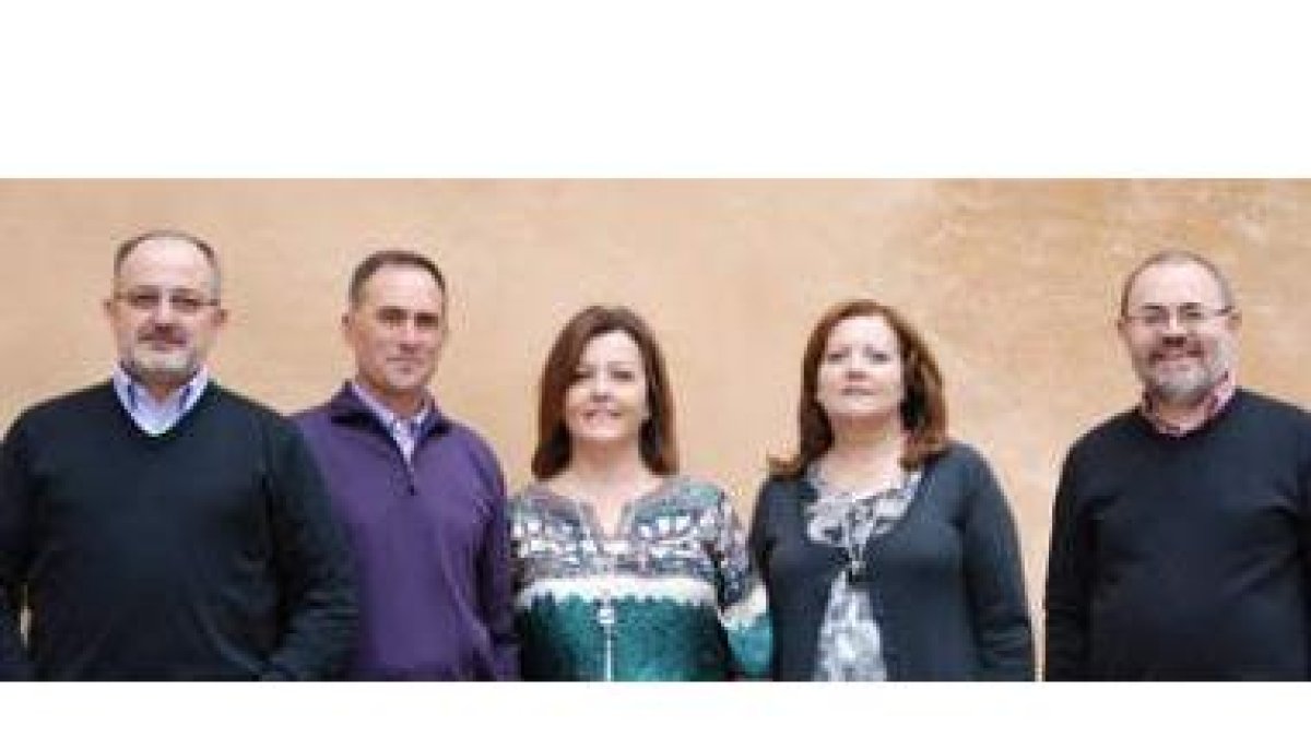 Los integrantes del grupo leonés La Braña, Gelo, Marcelino, Pilar, Tere y Sanjo.