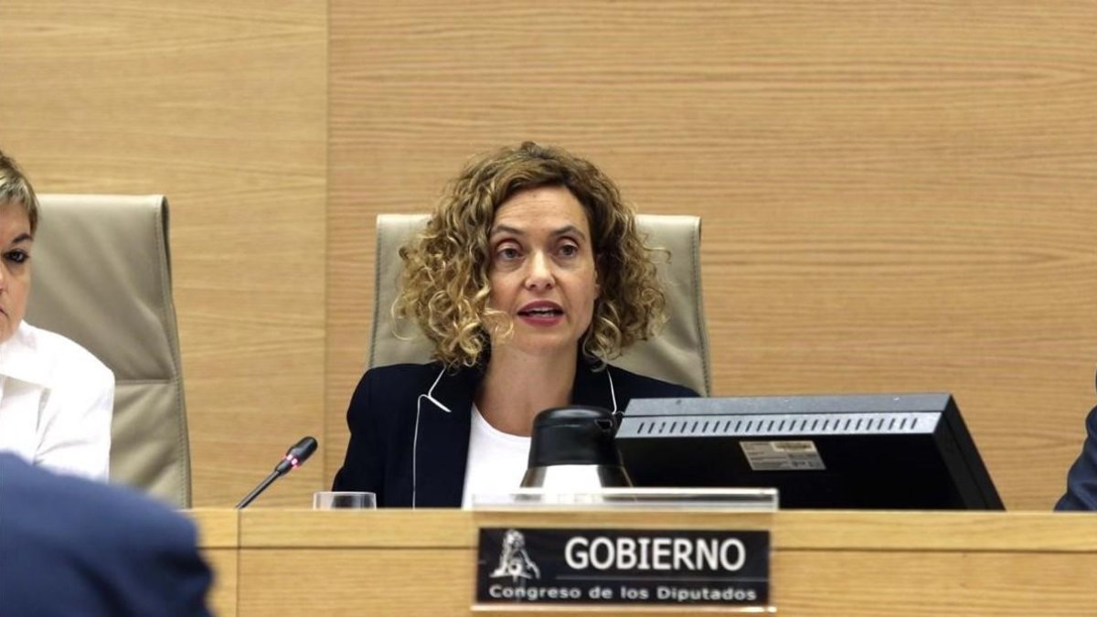 Meritxell Batet, ministra de Política Territorial, en el Congreso de los Diputados.