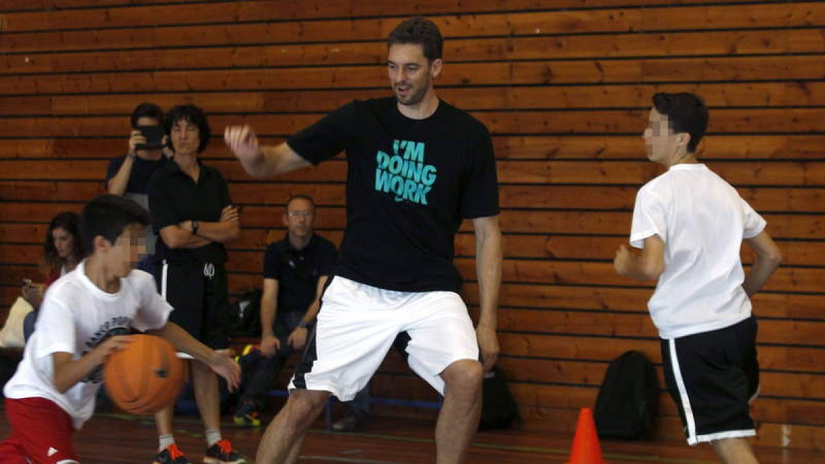 Pau Gasol, durante la presentación del campus que organiza su fundación.