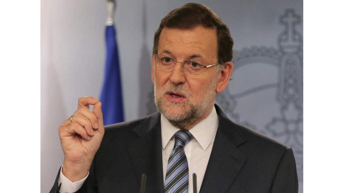 Rajoy, durante su comparecencia ante los medios.