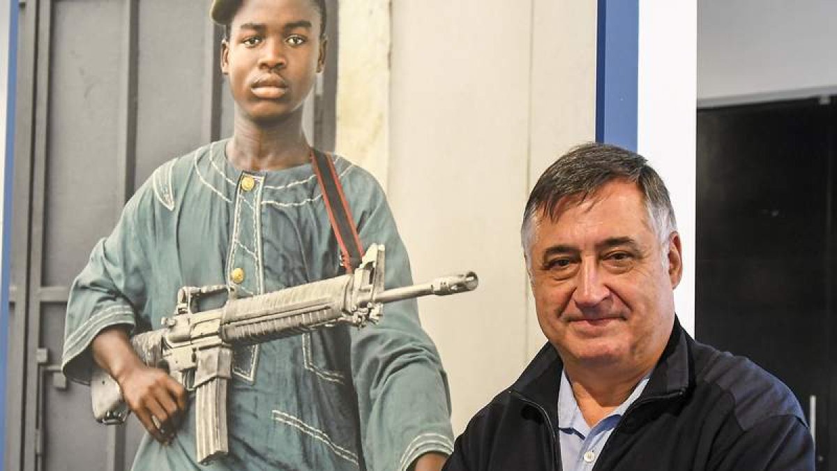 Gervasio Sánchez, durante su última visita a León. JAVIER CASARES