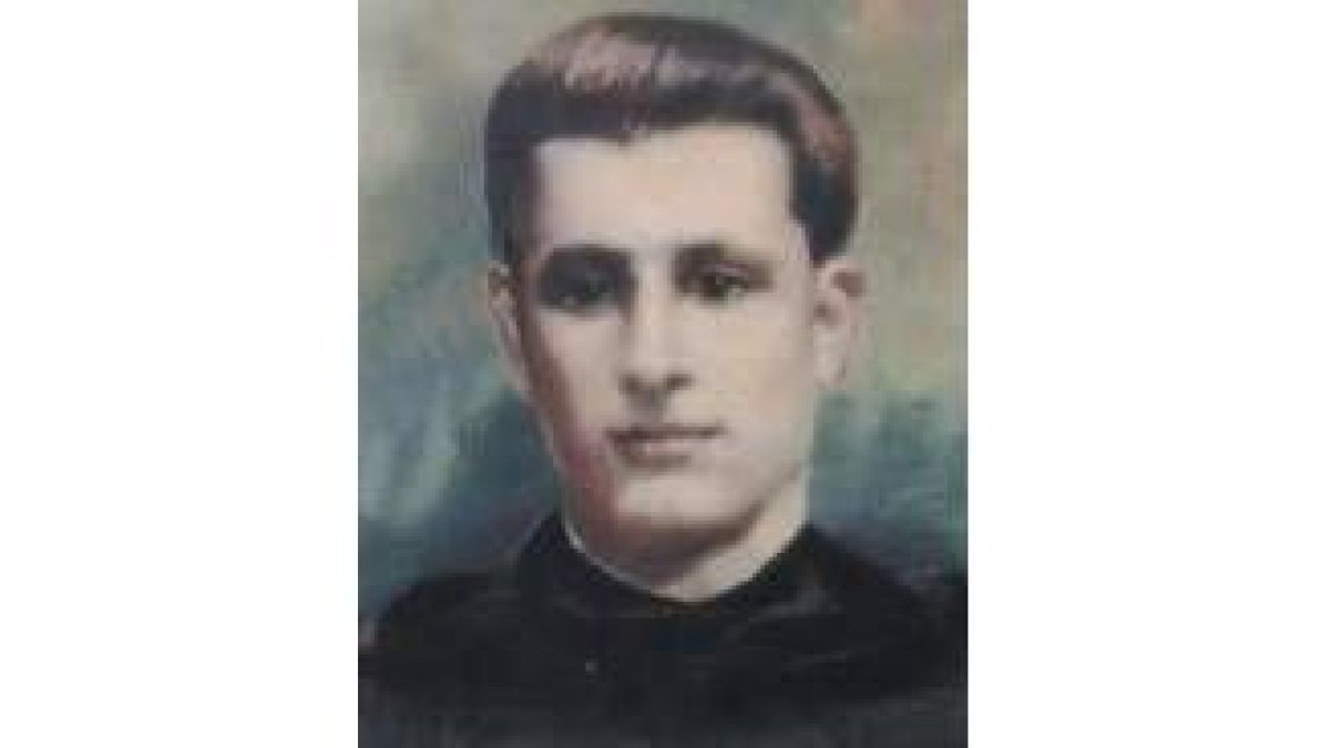 Arriba, el beato «Pepín». Debajo, Lucio, Concepción y Antero