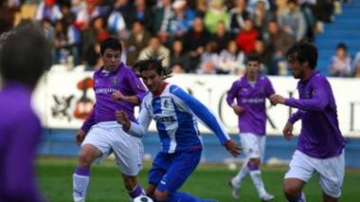 De Paula, en el partido ante el Valladolid B.