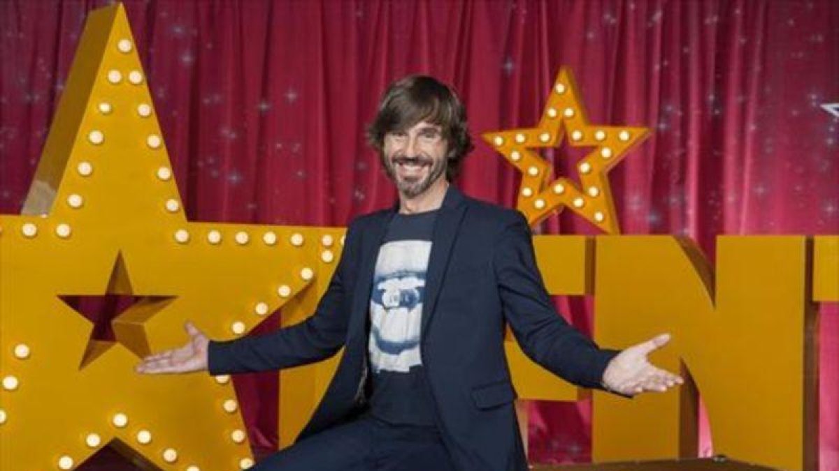 El presentador Santi Millán, en el plató del programa de Tele 5 'Got talent'.